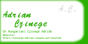 adrian czinege business card